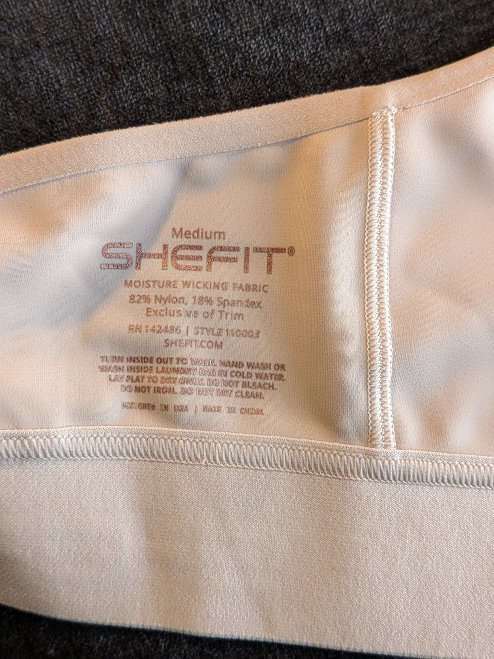 SHEFIT Light Blush Front-Closure Sports Bra - Picture 3 of 4